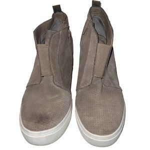 Steve Madden Hidden Wedge Leather Upper Women's Size 8 Taupe hi-top Wavery 563